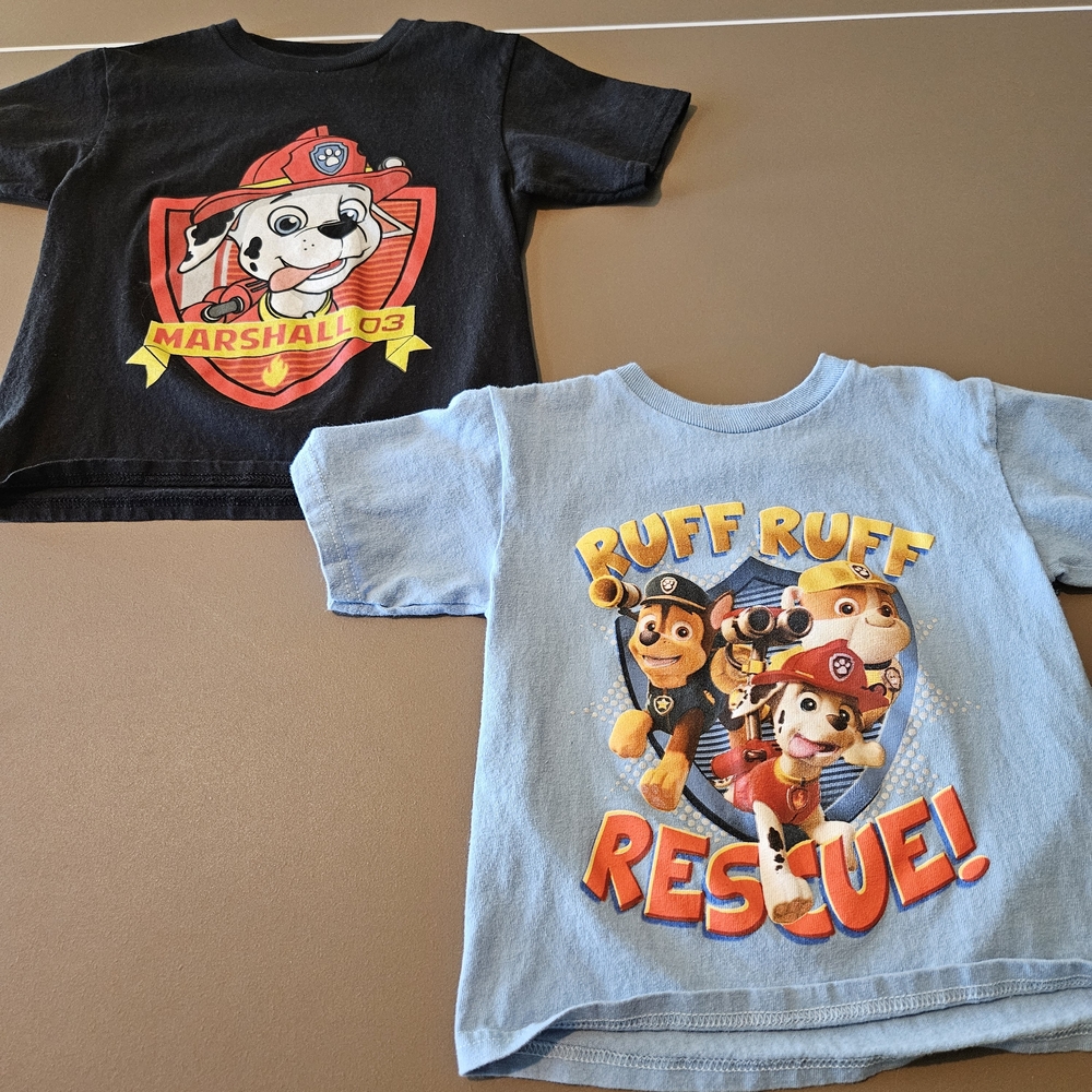 2 Paw Patrol Graphic Tees, Size 4T